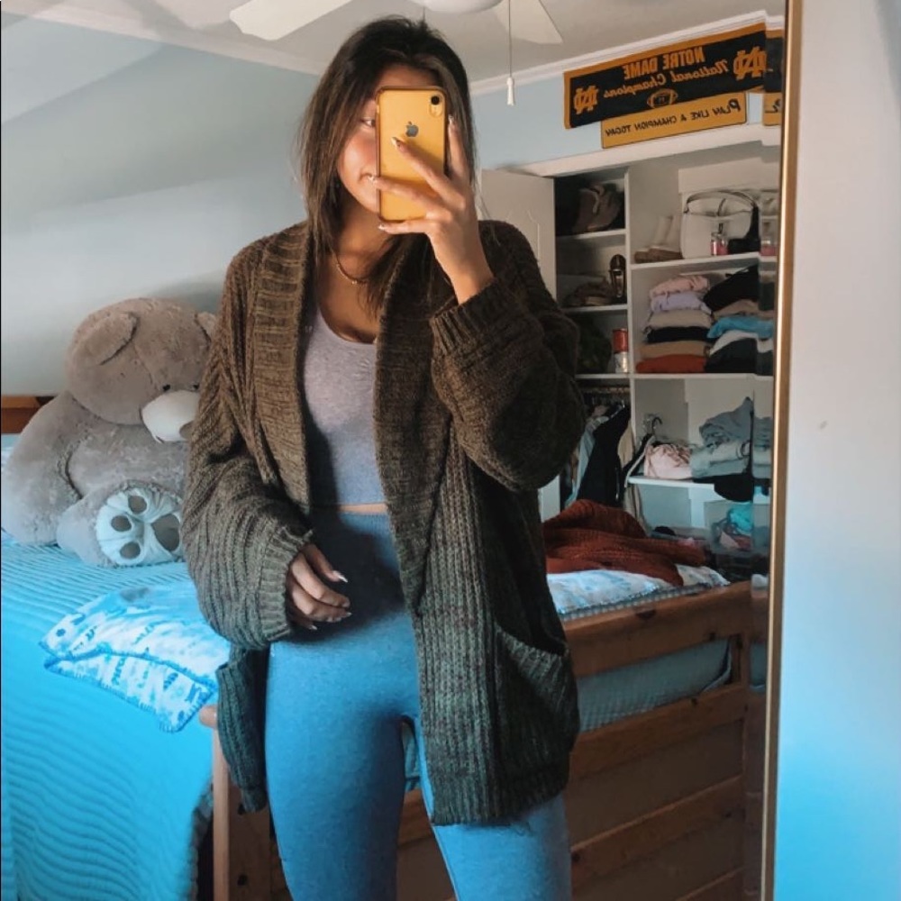 Brown-Ish Green Cardigan